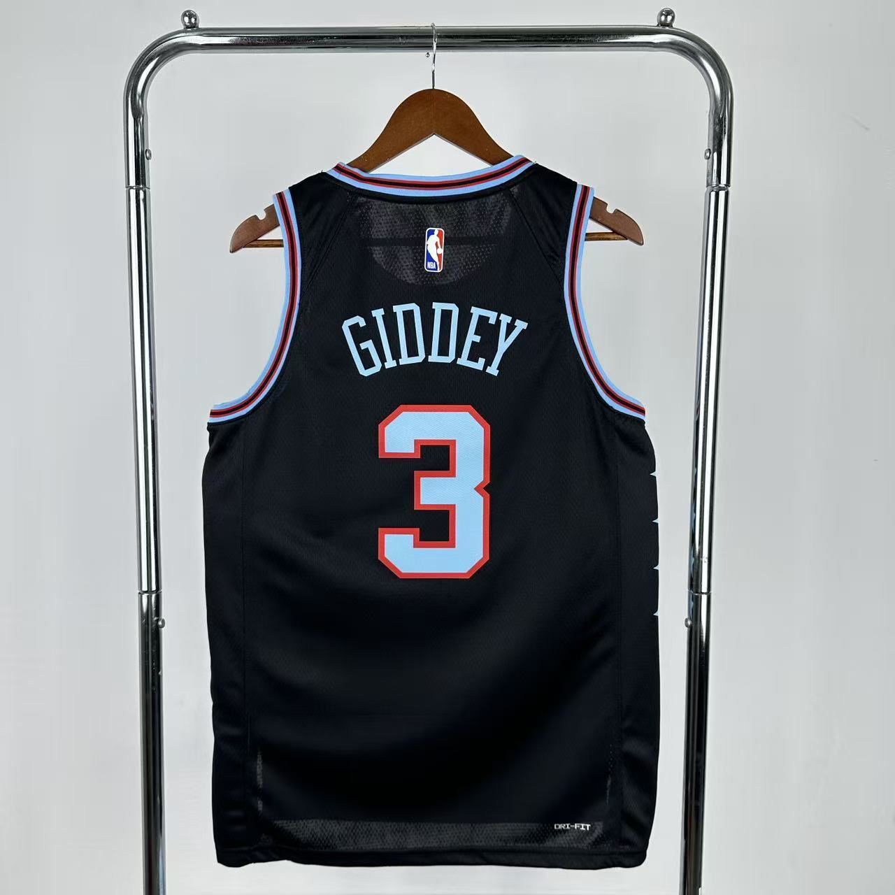 Men Chicago Bulls #3 Giddey Black City Edition Nike Season 2026 NBA Jersey